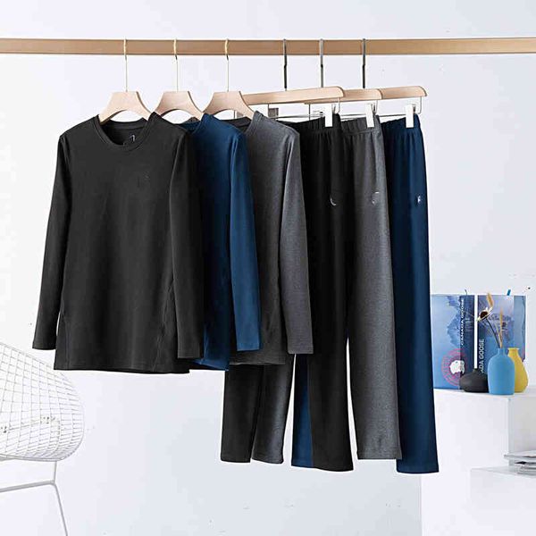 

men's thermal underwear clothing autumn and winter men's double-sided thickened thermal anti-static underwear set 6362 bl50, Black;white