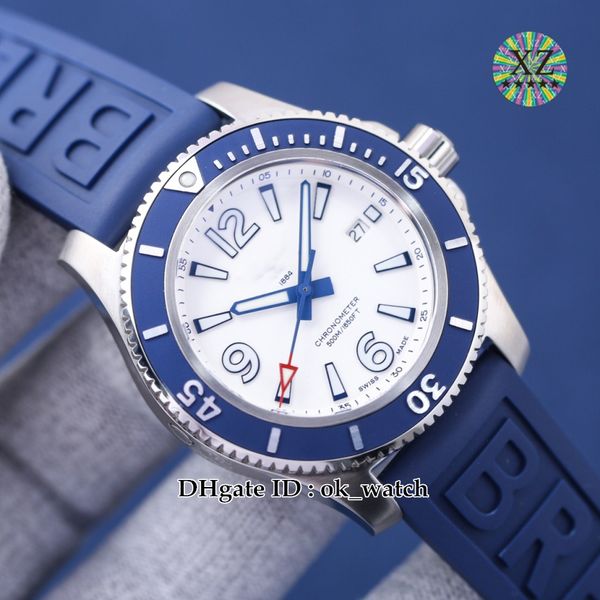 

new 42mm sf a17366d81a1s1 eta2824 automatic mens watch steel case white dial gents sport watches blue rubber strap 5 colors, Slivery;brown