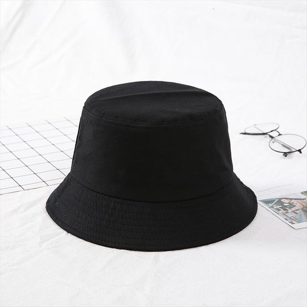 

woman man solid color bucket hat cotton fisherman foldable panama cap cycling hunting sunhat spring summer outdoor, Blue;gray