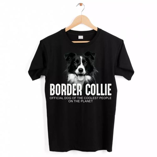 

border collie shirt official dog cool people funny dog motif t-shirt, White;black
