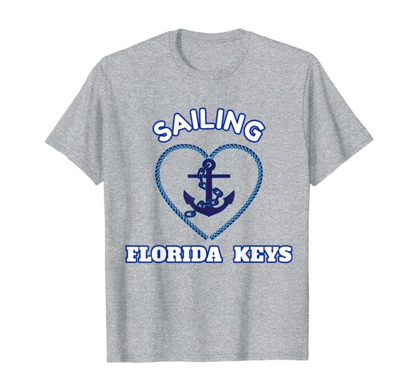 

florida keys sailing souvenir vacation shirt, White;black