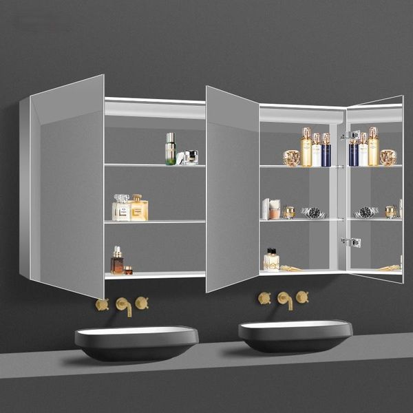 

mirrors bathroom mirror cabinet locker wall-mounted box customized washstand storage all-in-one