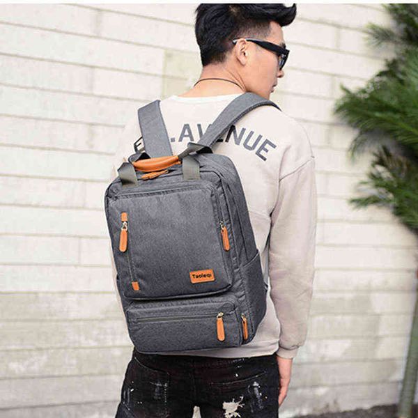 Backpack Style Bagcasual Busines Men Computer Light 15 polegadas Bolsa de laptop 2022 Oxford Ploth Lady Anti -Roubo 220723