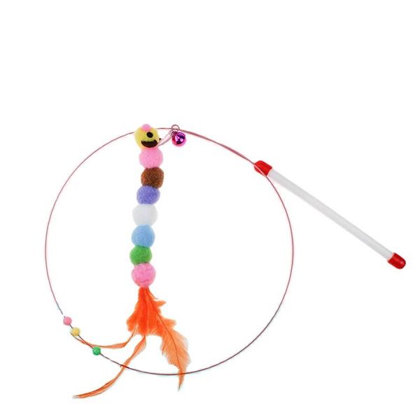 

pet fluff feather candy-colored tassel fairy stick cat tickle toys