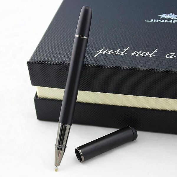 

gel pens leather pencil bag business pen 0.5mm black ink metal ballpoint for student gift office stationery supplies
