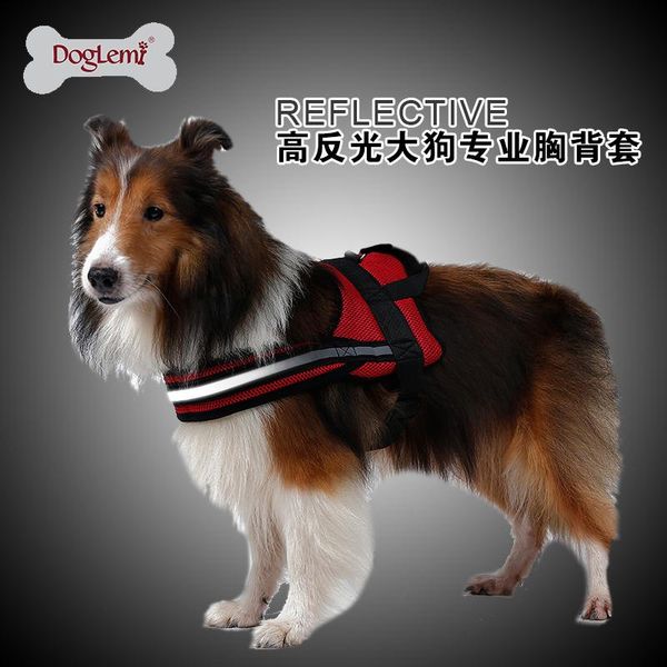 

dog collars & leashes doglemi mesh padded working-dog style nylon big harnesses large vest harness