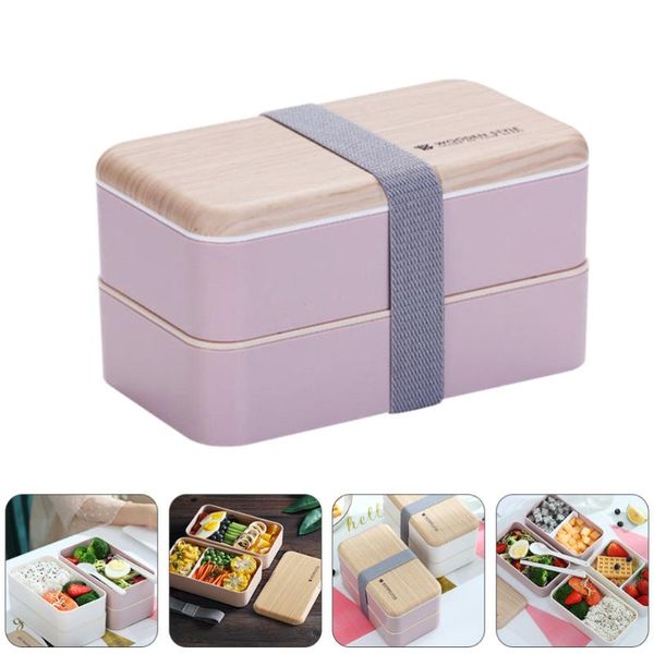 

1.2l portable students bento box double layer meal ) dinnerware sets