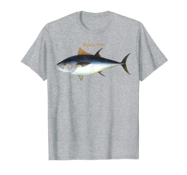 

bigeye tuna ahi deep diving fish t-shirt, White;black