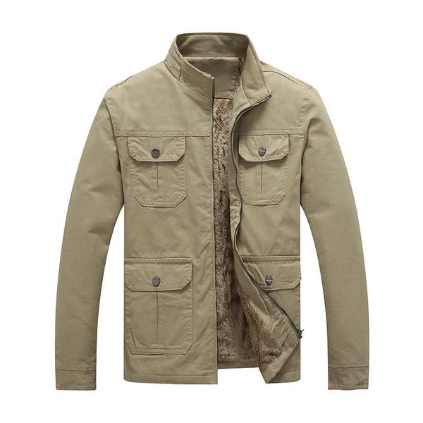 

direct selling plush and thickened jacket autumn winter 2021 casual loose water pure cotton for men men's jackets, Black;brown