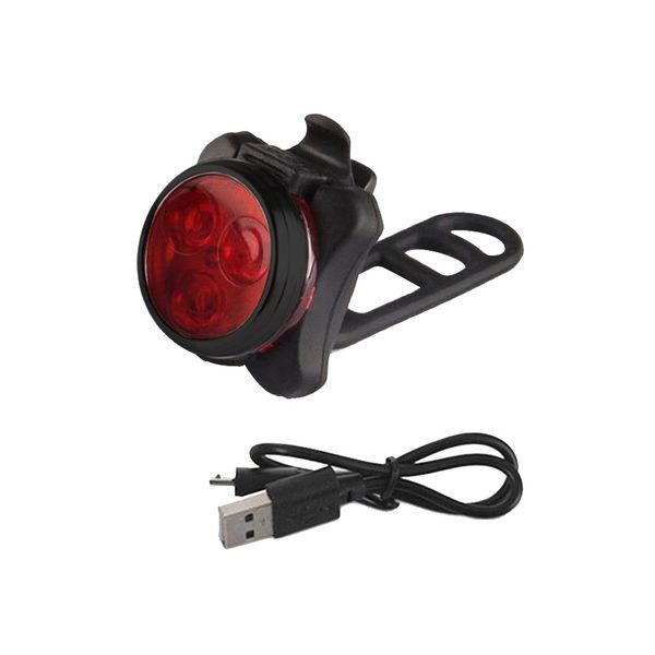 

bright cycling bicycle bike 3 led head front light 4 modes usb rechargeable tail clip light lamp waterproof