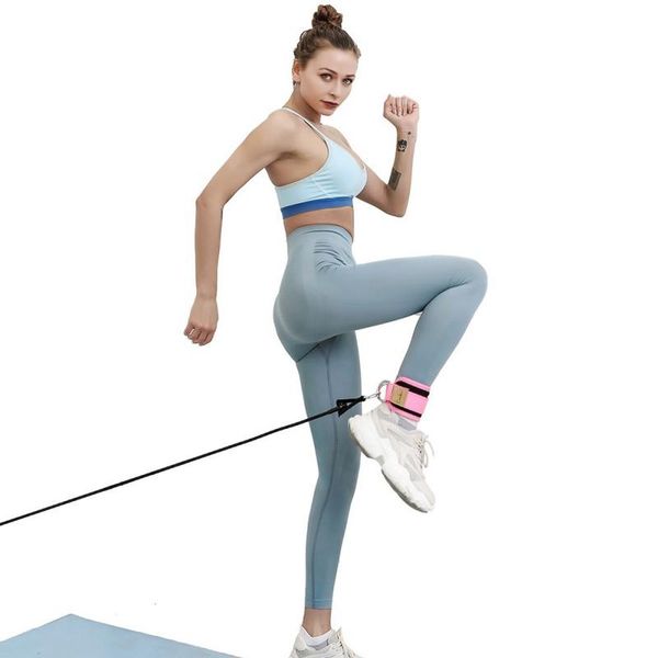 

resistance bands kit leg hip training stretch belt foot ring ankle strap set for door yoga loop band workout pull rope