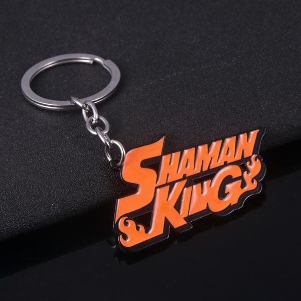 

keychains latest shaman king acrylic pendent keyrings anime asakura leaf mount metal keychain collections, Silver
