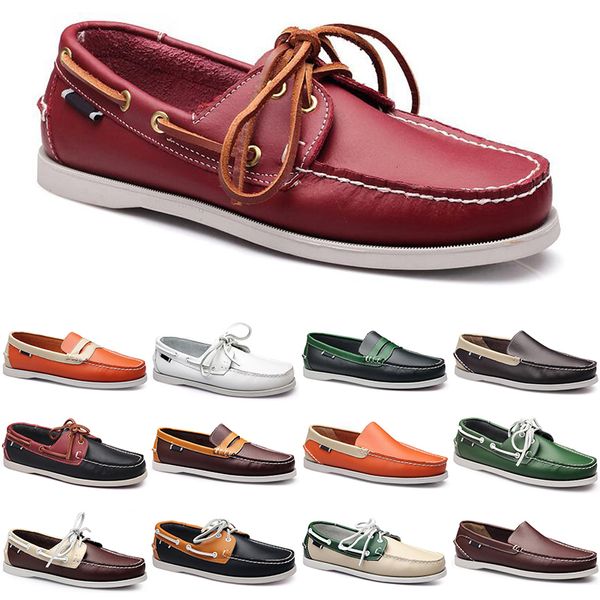 Erkekler Rahat Ayakkabılar Loafer'lar Kumaş Deri Sneakers Alt Düşük Kesim Klasik Üçlü Kırmızı Elbise Ayakkabı Erkek Trainer