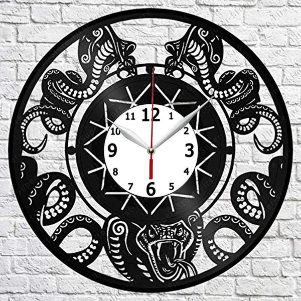 

wall clocks snake handmade exclusive clock art decor home record original gift unique design