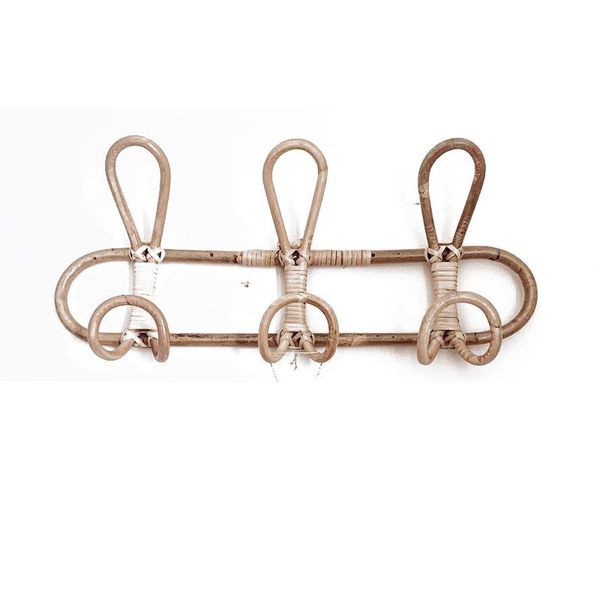 

hooks & rails coat natural handmade rattan wall hook hanger