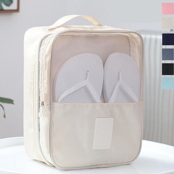 

twill material oxford cloth shoe bag travel storage three outing bags