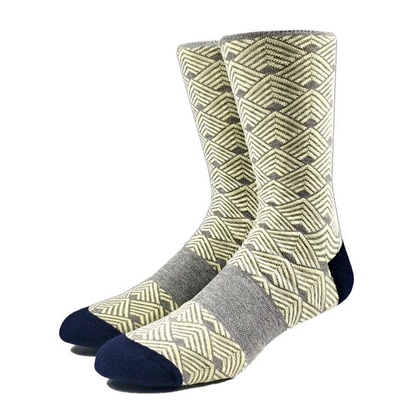 

men's socks men happy funny waves (thick), Black