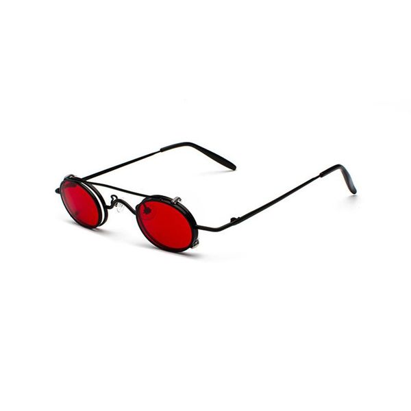 

sunglasses mens double bridge john lennon removable retro vintage fashion womens small round metal steampunk red lens, White;black