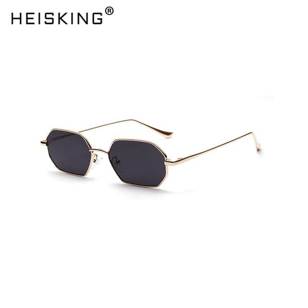 

sunglasses heisking men women alloy frame no pressure feeling retro classic polygon design uv400 lens eyewear, White;black