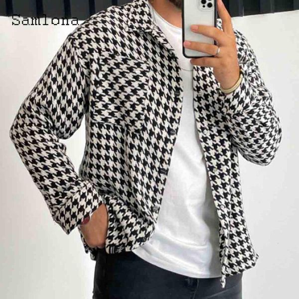 

men's jackets plus size 3xl mens fashion leisure retro outerwear 2021 european and american style autumn vintage plaid clothing, Black;brown