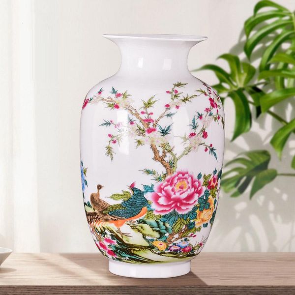 

vases jingdezhen porcelain enamel vase flowers chinese style living room tv cabinet decorations