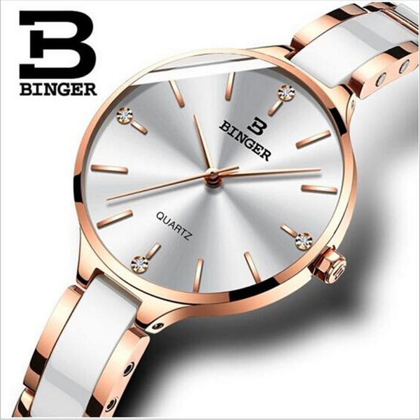

luxury switzerland brand women high-tech ceramic watches japan quartz elegant lady slim bracelet watch waterproof fashion montre wristwatche, Slivery;brown