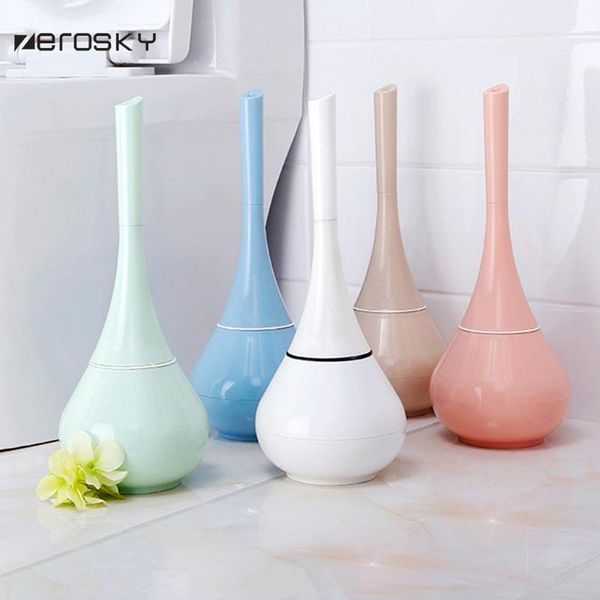 

bath accessory set zerosky creative plastic toilet brush home bathroom scrub cleaning brushes household tools 2021