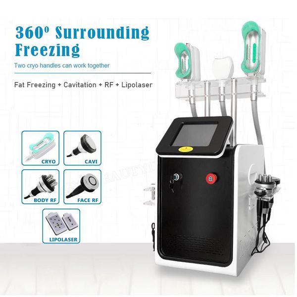 

2021 cryo cryolipolysis fat e cavitation vacuum body slimming machine laser lipo rf face lift equipment