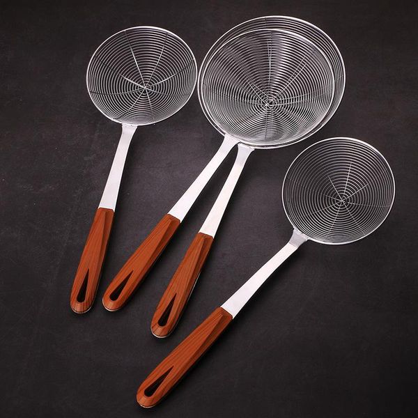 

colanders & strainers stainless steel colander food sieve noodle dumplings basket filter fryer french fries dryer cooking kitchen tools