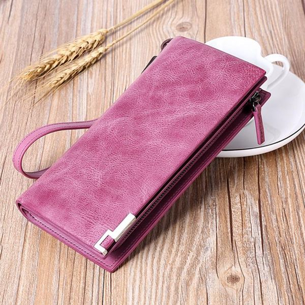 

wallets sendefn large capacity women long lady purse female card holder phone coin pocket wallet 5111-6, Red;black