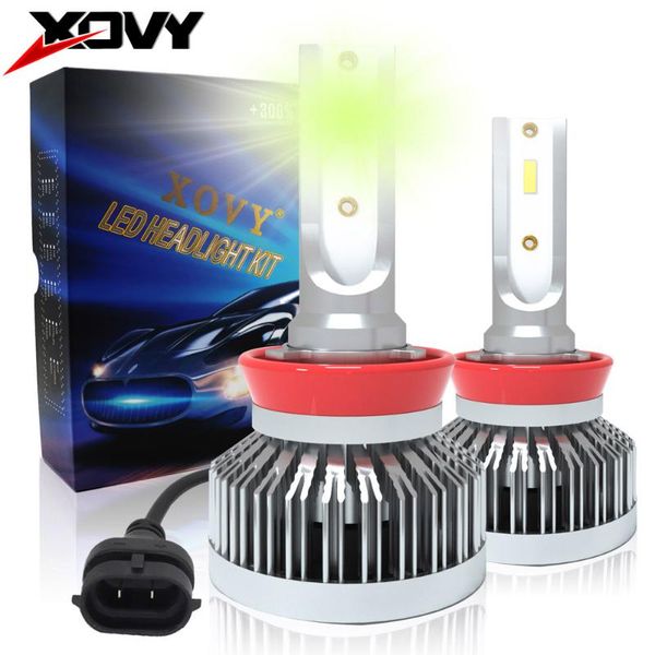 

car headlights 2pcs 65w 8000lm h4 led headlight 6000k aluminum green lemon h1 h7 h11 h8 golden white front lamp bulb