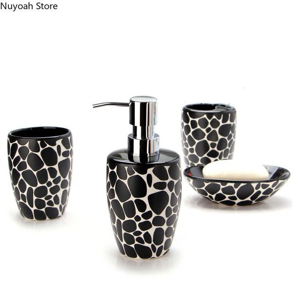 

bathroom decoration accessories nordic light luxury ceramic brushing cup soap dispenser toothbrush holder supplies bath accessory set