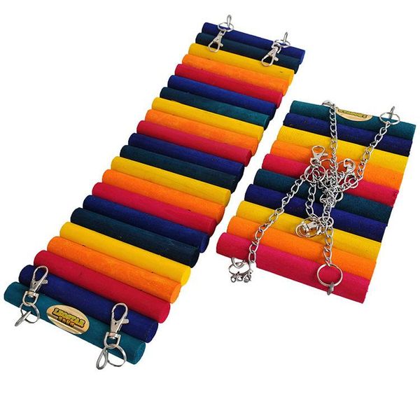 

other bird supplies funny rainbow squirrel totoro hamster rat ladder hanging wood bridge pet gerbil parrot wooden swing climbing toys
