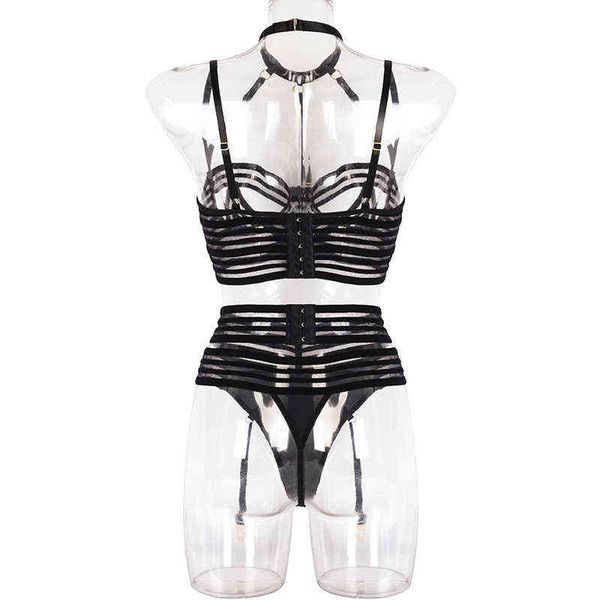 

nxy setaduloty style webbing stitching hanging neck lingerie thin see-through women' garter belt erotic underwear bra set 1128, Red;black
