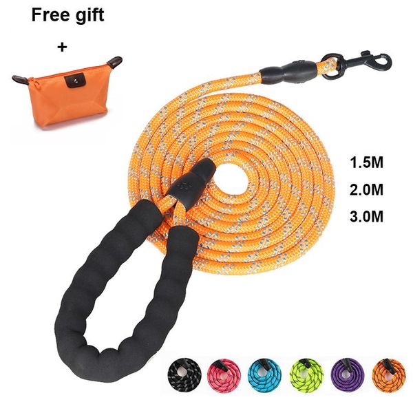 

dog collars & leashes 1.5m 2.0m 3.0m pet leash small large puppy two recall training tracking obedience long lead mountain climbing rope