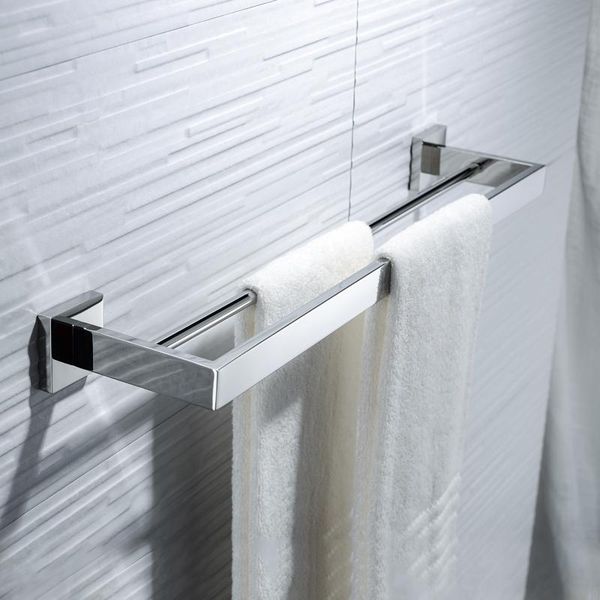 

towel racks bathroom chrome finish stainless steel bath shelves double bar hardware