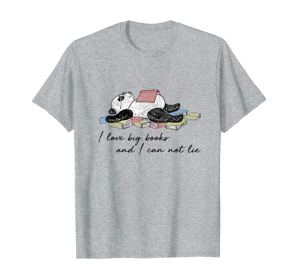 

i love big books and i can not lie cute reading panda tshirt, White;black
