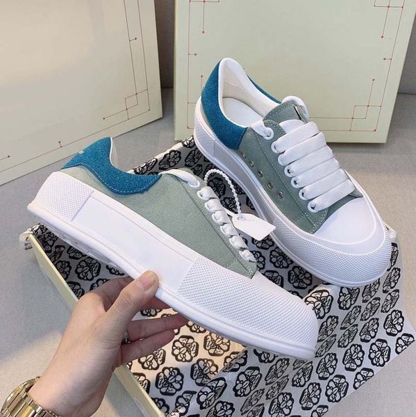 

women designer shoes sneakers shoe brands loafers lace up deck canvas sneaker thick broad rubber sole red black purple with box