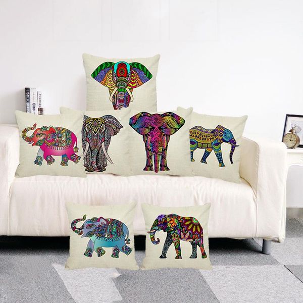 

cushion/decorative pillow xunyu 45*45cm cushion cover animal elephant pattern home living room sofa decorative pillows case throw pillowcase