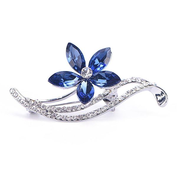 

pins, brooches rhinestone flower for women fashion jewelry wedding pins and weddings banquet brooch men, Gray
