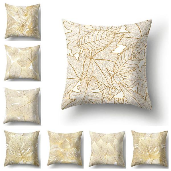 

cushion/decorative pillow yellow flowers tropical plant leaf cushion cover polyester throw decorative pillowcase home sofa chair
