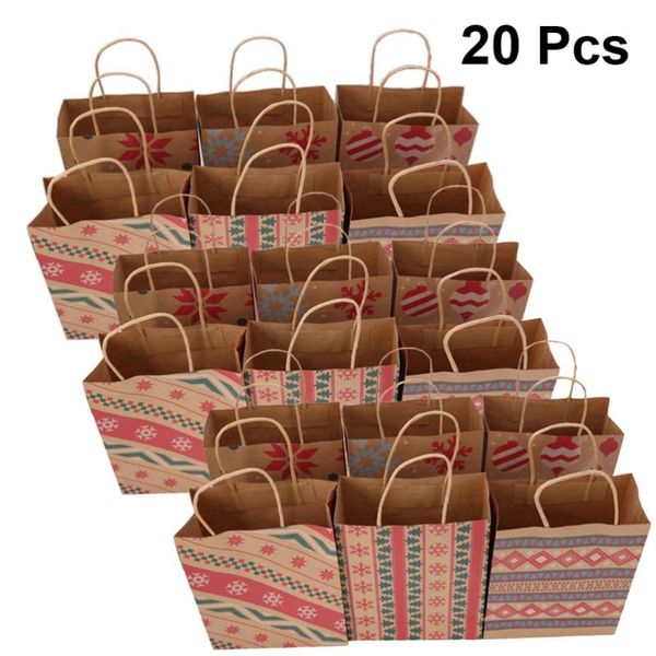 

gift wrap 20pcs printing kraft paper bag creative pouch packing tote bags wrapping red shopping for wedding birthday store