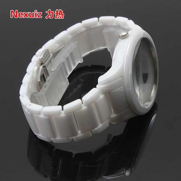 

watch bands ceramicwatchbands and case 22mm watchband white diamond for ar1476 watcband with butterfly buckle bracelet, Black;brown
