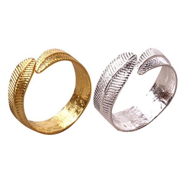 

napkin rings lxaf 6 pieces alloy leaf tissue two colors to choose perfect gifts