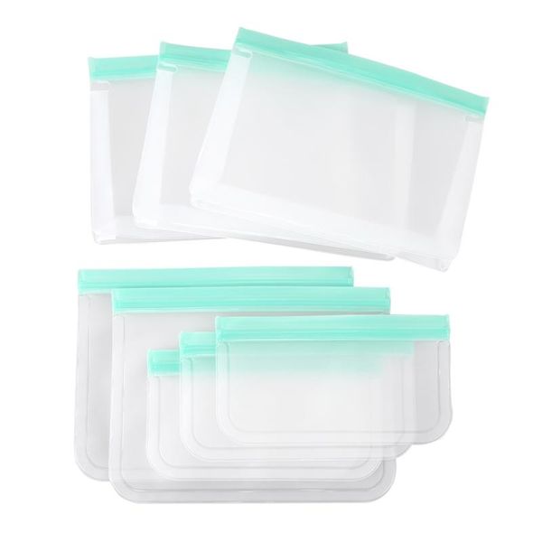 

hanging baskets reusable food storage bags, sandwich airtight leak-proof washable e safety bags for lunch, meals, snacks, fruit,