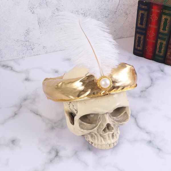 

party hats kings hat sultan prince arab headwear feather decoration headdress for boys cosplay supplies golden