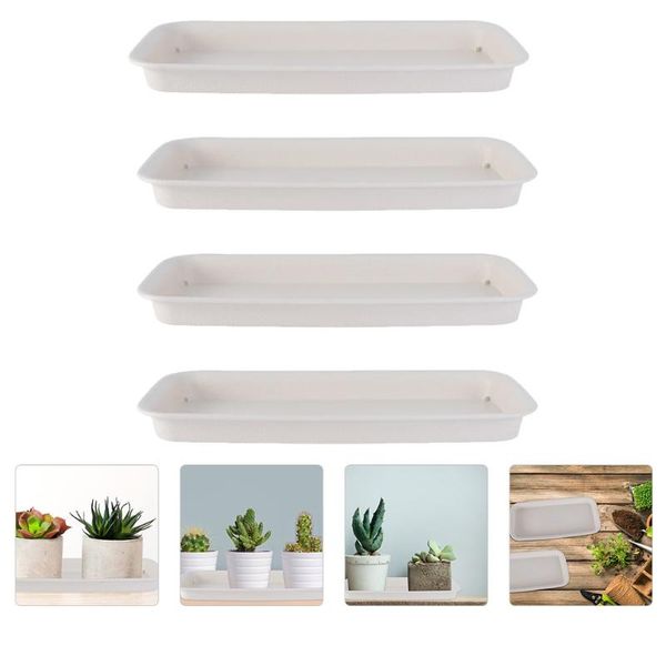 

planters & pots 4pcs gardening pot bases rectangular flowerpot trays plastic plant