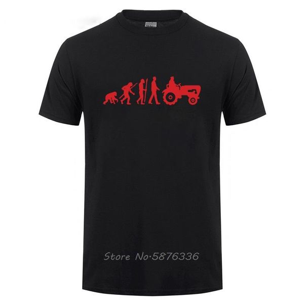 

evolution to farm tractor t-shirt funny birthday gift for farmer dad father husband men summer short sleeve cotton t shirt men's t-shir, White;black