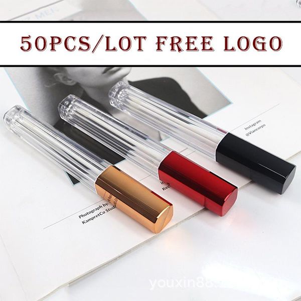 

storage bottles & jars 5ml lip gloss tubes empty bottle pink cap clear lipstick cosmetic packing container customized