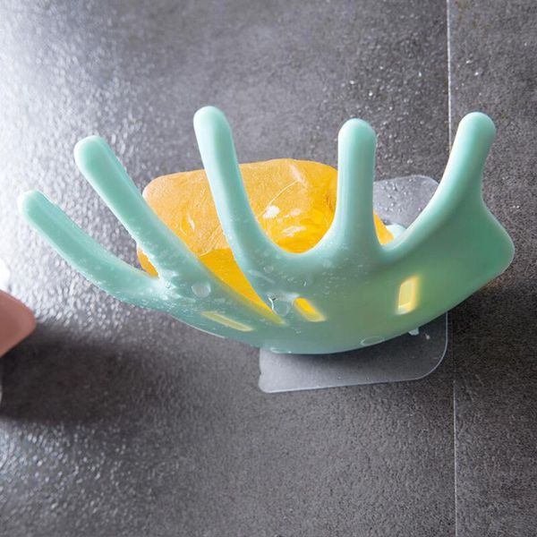 

kitchen storage & organization 2 pcs/set creative hook soap box punch-drain holder multifunctional wall hanging rack for bathroom